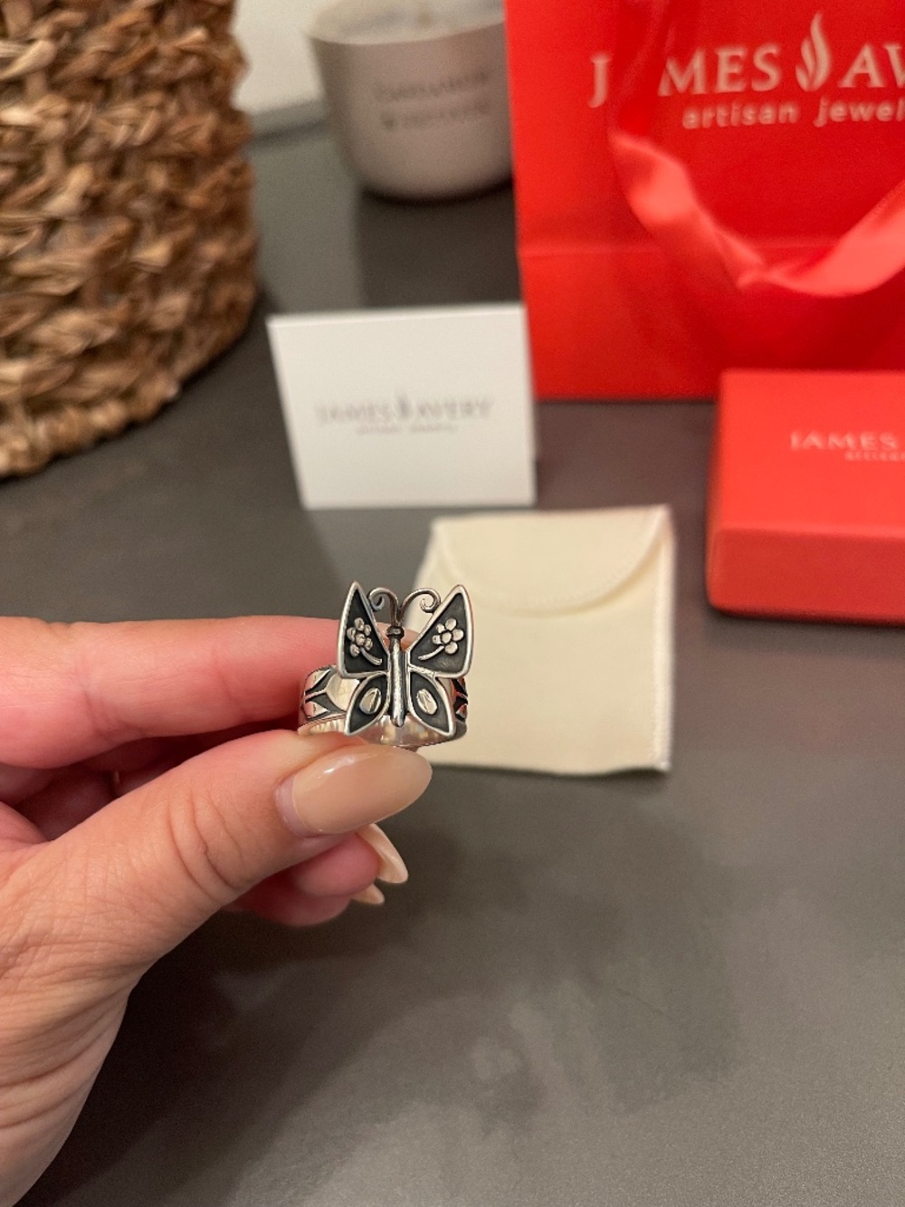James Avery Mariposa Butterfly Ring Size 9